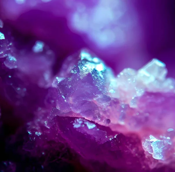 Macro Primer Plano Minerales Púrpura — Foto de Stock