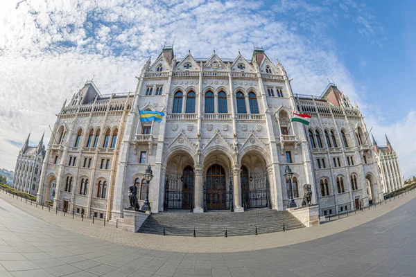 Βουδαπέστη Ουγγαρία Οκτωβρίου 2022 Κτήριο Ουγγρικού Κοινοβουλίου Σπίτι Του Έθνους — Φωτογραφία Αρχείου