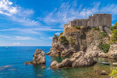 Fort Lovrijenac or St. Lawrence Fortress (Dubrovnik Gibraltar) built in 1018 along a cliff 37 m above sea level in Dubrovnik, Croatia. Location for a famous movie.