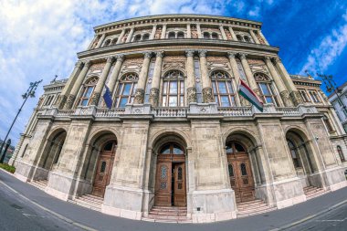 BUDAPEST, HUNGARY-OCT. 15, 2022: Library of the Hungarian Academy of Sciences, Special Collections. Built to the plans of August Stuler and opened for the use of all citizens of the country in 1867.