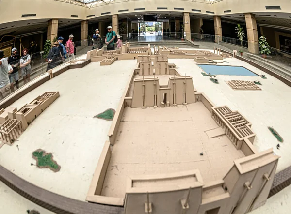 Luxor Egypt Kwiecień 2022 Model Kompleksu Świątynnego Karnak Mieszanki Starożytnych — Zdjęcie stockowe