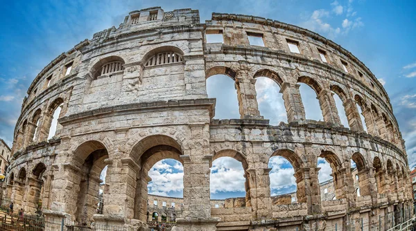 Pula Chorvatsko Červen 2022 Pula Aréna Římské Amfiteátr Jediný Zbývající — Stock fotografie