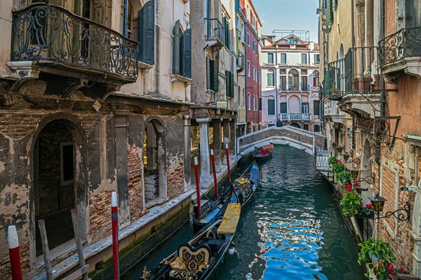 Venice Olaszország Március 2023 Ponte Dei Bareteri Látképe Rio Dei — Stock Fotó