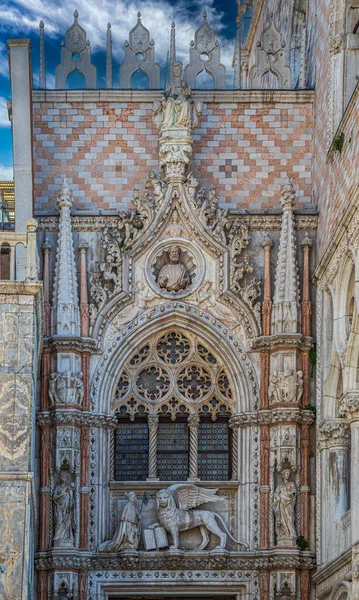Venice Itália Março 2023 Porta Della Carta Entrada Monumental Palácio — Fotografia de Stock