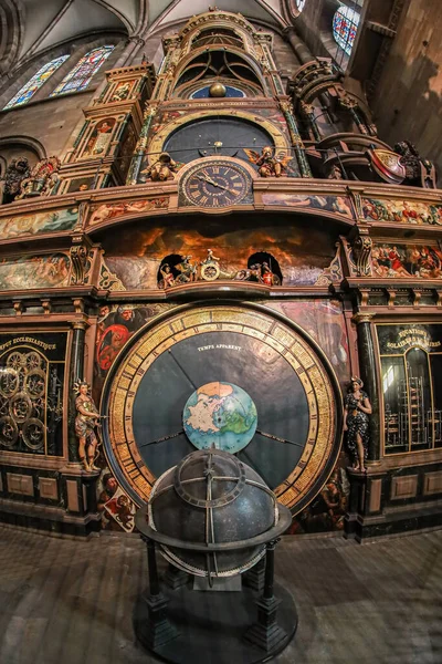 Strasbourg França Maio 2023 Detalhe Famoso Relógio Astronômico Dentro Catedral — Fotografia de Stock