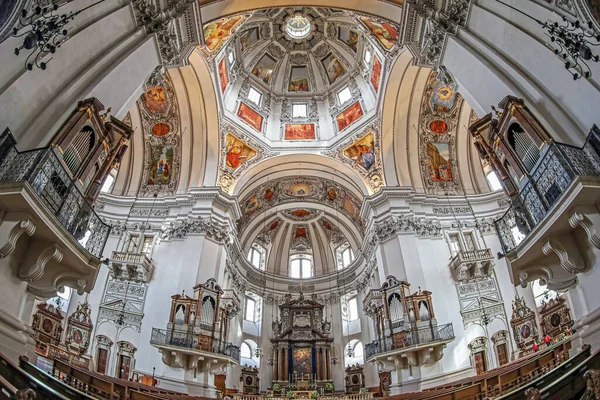 Salzburg Austria Aprile 2023 Interno Della Cattedrale Medievale Salisburgo Cattedrale — Foto Stock