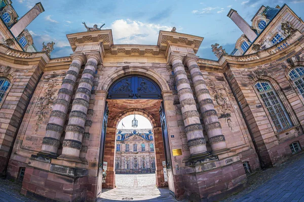 Strasbourg Francie Května 2023 Vstup Středověkého Paláce Rohan Bývalého Sídla — Stock fotografie