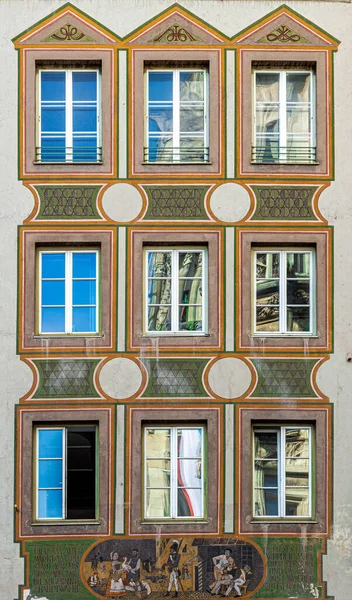 Munich Bavaria Alemania Abril 2023 Decoración Pinturas Edificio Histórico Ubicado —  Fotos de Stock