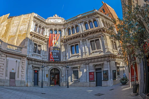 stock image BARCELONA, SPAIN - MARCH 1, 2022: The building of Barcelona Wax Museum built in 1873 by the General Credit Company 