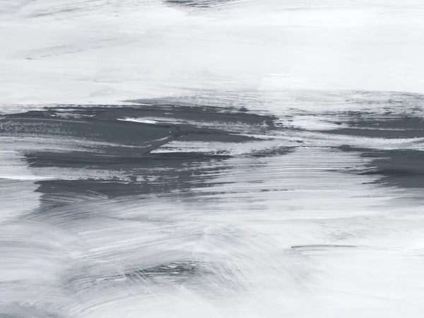 Абстрактный Пейзаж Оригинальная Картина Ручной Рисунок Стиль Импрессионизма Черно Белая — стоковое фото