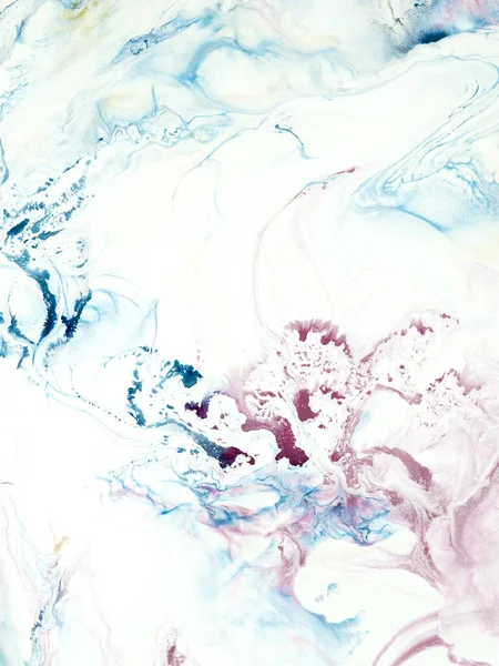 Blå Och Rosa Kreativa Handmålade Bakgrund Abstrakt Konstverk Marmor Konsistens — Stockfoto