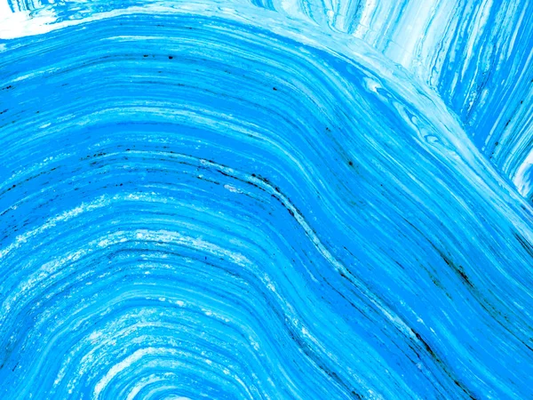 Abstraktní Modré Pruhy Kreativní Ručně Malované Pozadí Textura Štětce Akrylová — Stock fotografie