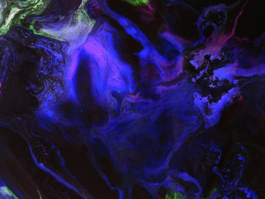 Abstract neon blue and green fantastic creative hand painted background, marble texture, abstract ocean, acrylic painting. Modern art. Contemporary art.