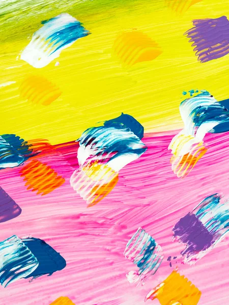 Різнокольорові Твори Мистецтва Творчий Абстрактний Пофарбований Рукою Фон Текстура Пензля — стокове фото