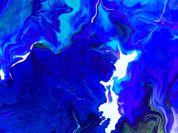 Abstraktní Fantastické Kreativní Ručně Malované Pozadí Mramorová Textura Abstraktní Oceán — Stock fotografie