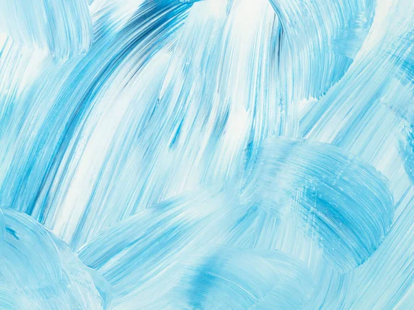Lukisan Biru Abstrak Lukisan Tangan Kreatif Seni Latar Belakang Tekstur — Stok Foto