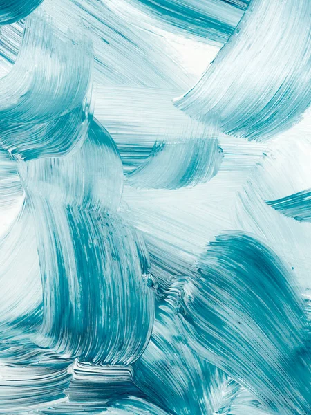 Pittura Astratta Blu Arte Creativa Dipinta Mano Sfondo Texture Pennello — Foto Stock