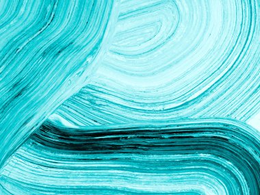 Abstract turquoise stripes creative hand painted background, brush texture, acrylic painting. Modern art. Contemporary art.
