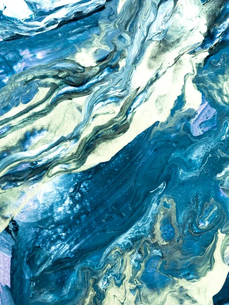 Abstraktní Oceán Umělecké Kreativní Ručně Malované Pozadí Textura Štětce Malba — Stock fotografie