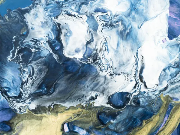 Abstraktní Modrá Fantastická Malba Umělecké Kreativní Ručně Malované Pozadí Textura — Stock fotografie