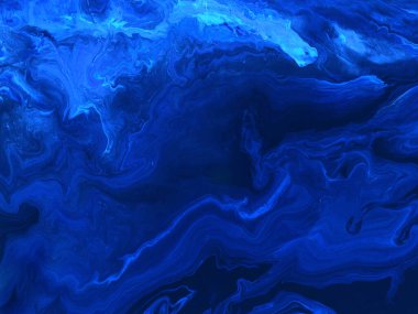 Abstract ocean landscape. Original painting. Hand drawn, impressionism style, blue color texture , brush strokes of paint, art background.  Modern art. Contemporary art.