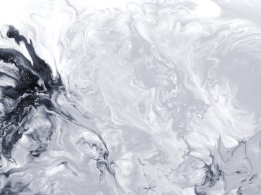 Siyah ve beyaz yaratıcı tablo, soyut el boyası arka plan, mermer dokular, akrilik boya. Modern sanat. Çağdaş sanat.