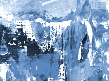 Mavi fantastik, soyut, yaratıcı resim. El çizimi, renk dokusu, fırça darbeleri, sanat arkaplan. Modern sanat.