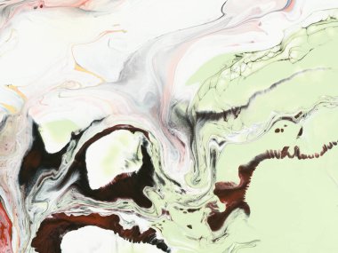 Soyut fantastik yaratıcı el boyası arka plan, okyanus, deniz, fırça ve mermer doku, akrilik. Modern sanat. Çağdaş sanat.