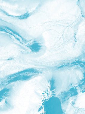 Mavi gökyüzü yaratıcı tablosu, soyut el boyası arka plan, mermer dokular, tuvaldeki akrilik boya. Modern sanat. 