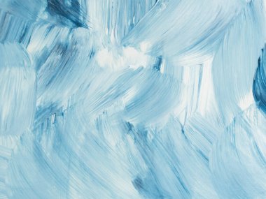 Soyut mavi resim, sanat eseri el yapımı arka plan, fırça deseni, soyut okyanus, akrilik. Çağdaş sanat.