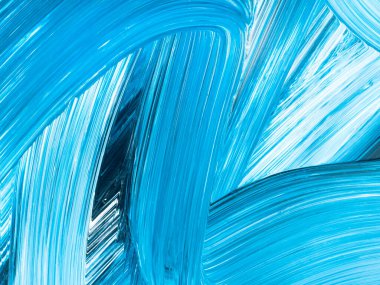 Blue stripes, creative abstract hand painted background, brush texture, acrylic painting on canvas. Modern art. Contemporary art.