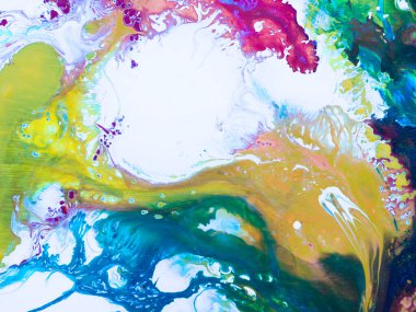 Soyut fantastik yaratıcı el boyası arka plan, fırça ve mermer doku, akrilik resim. Modern sanat. Çağdaş sanat.