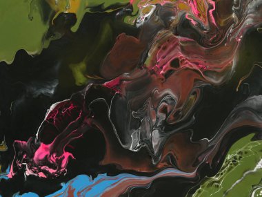 Soyut fantastik yaratıcı el yapımı arka plan, mermer ve fırça dokusu, soyut okyanus, akrilik resim. Modern sanat.