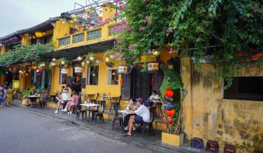 Hoi An, Vietnam: Quang Nam vilayetindeki Hoi Antik bir kasaba, UNESCO dünya mirası, Panorama Havacılık görüşü. Vietnam. Hoi An, Vietnam 'ın en popüler yerlerinden biridir.