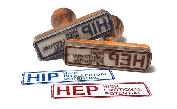 Hip Hep Високий Інтелектуальний Або Емоційний Потенціал Концепція Когнітивних Здібностей Стокове Фото