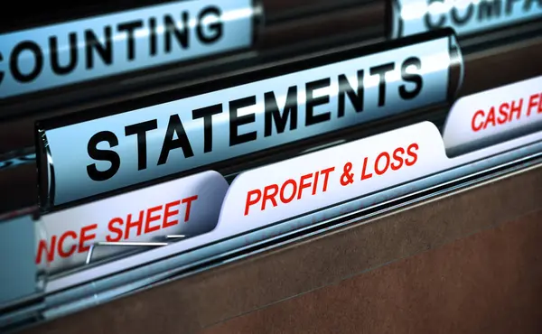Profit Loss Statement Folder Subfolders Illustration Stock Photo