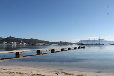 Puerto of Pollensa village. Balearic Islands. Spain.