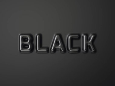 Siyah arkaplandaki harf. 3d illüstrasyon