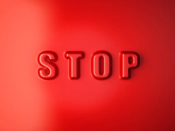 Stop Het Woord Rode Achtergrond Illustratie — Stockfoto