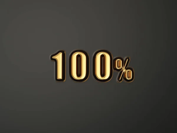 100 Предложение Мега Распродажа Золотой Знак Иллюстрация Лицензионные Стоковые Изображения