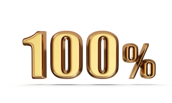 100 Aanbod Mega Uitverkoop Gouden Bord Geïsoleerd Een Wit Illustratie Stockafbeelding