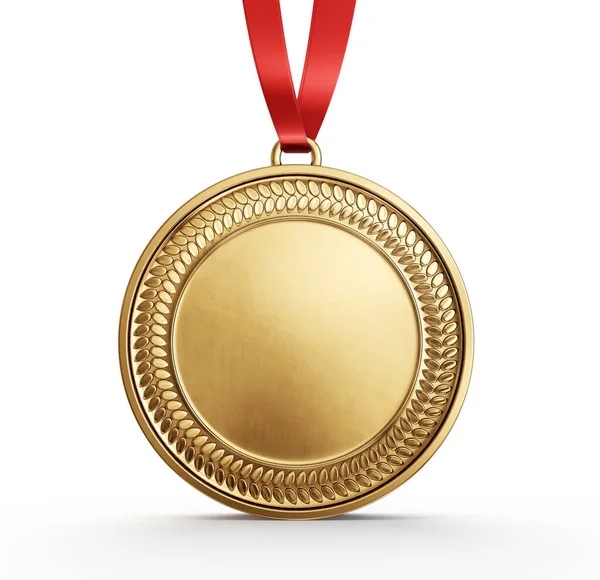 Madalya ödülü bir beyaza izole edilmiş. 3d illüstrasyon