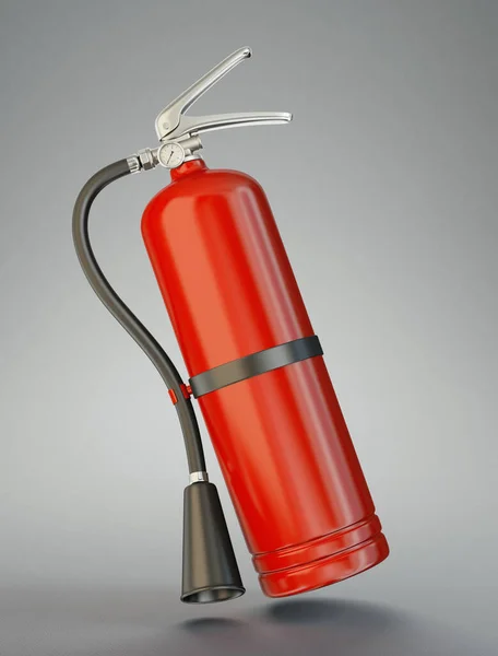 Fire Extinguisher Isolated Grey Background Illustration Stock Picture