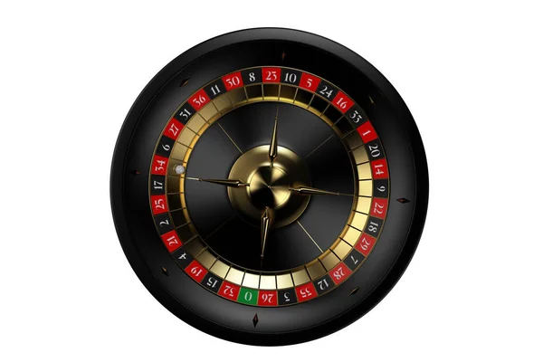 Black Matt Vegas Style Roulette Wheel Illustration Gambling Graphic Element — Stock fotografie