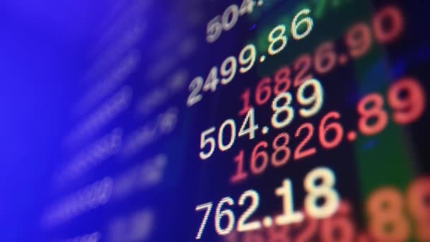Financial Marketplace Trading Computer Screen Close — Vídeos de Stock