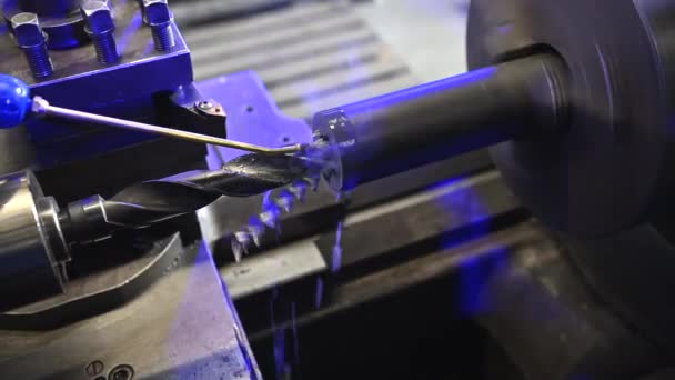 Professional Metal Worker Operating Lathe Machine Custom Metal Elements Production — 비디오