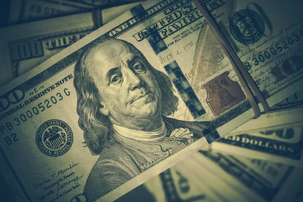 United States Dollar Cash Money Close Business Economy Theme — Stock Photo, Image