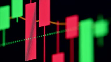 Geçerli Ticari Etkinliği Bilgisayar Ekranında Gösteren Grafiklerle Borsa Çizelgesinin Kapanışı.