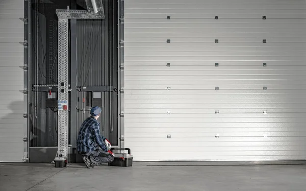 Industrial Grade Warehouse Instalasi Dan Pemeliharaan Gates Yang Dilakukan Oleh — Stok Foto