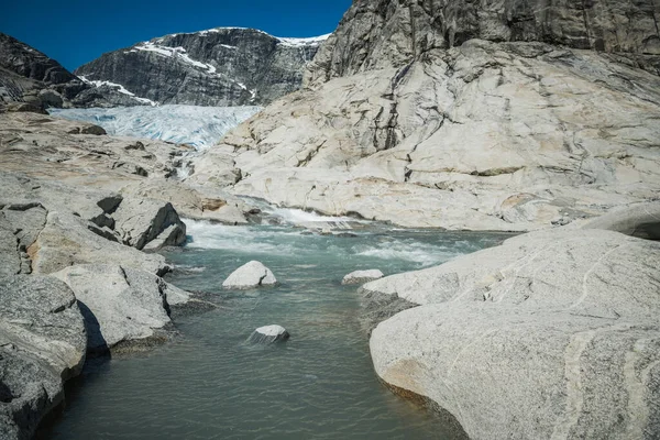 Scenic Norwegian Glacier Landscape Vestland County — Stock Photo, Image